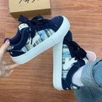 Damen Trendige Sneaker mit Musterdruck und hoher Sohle