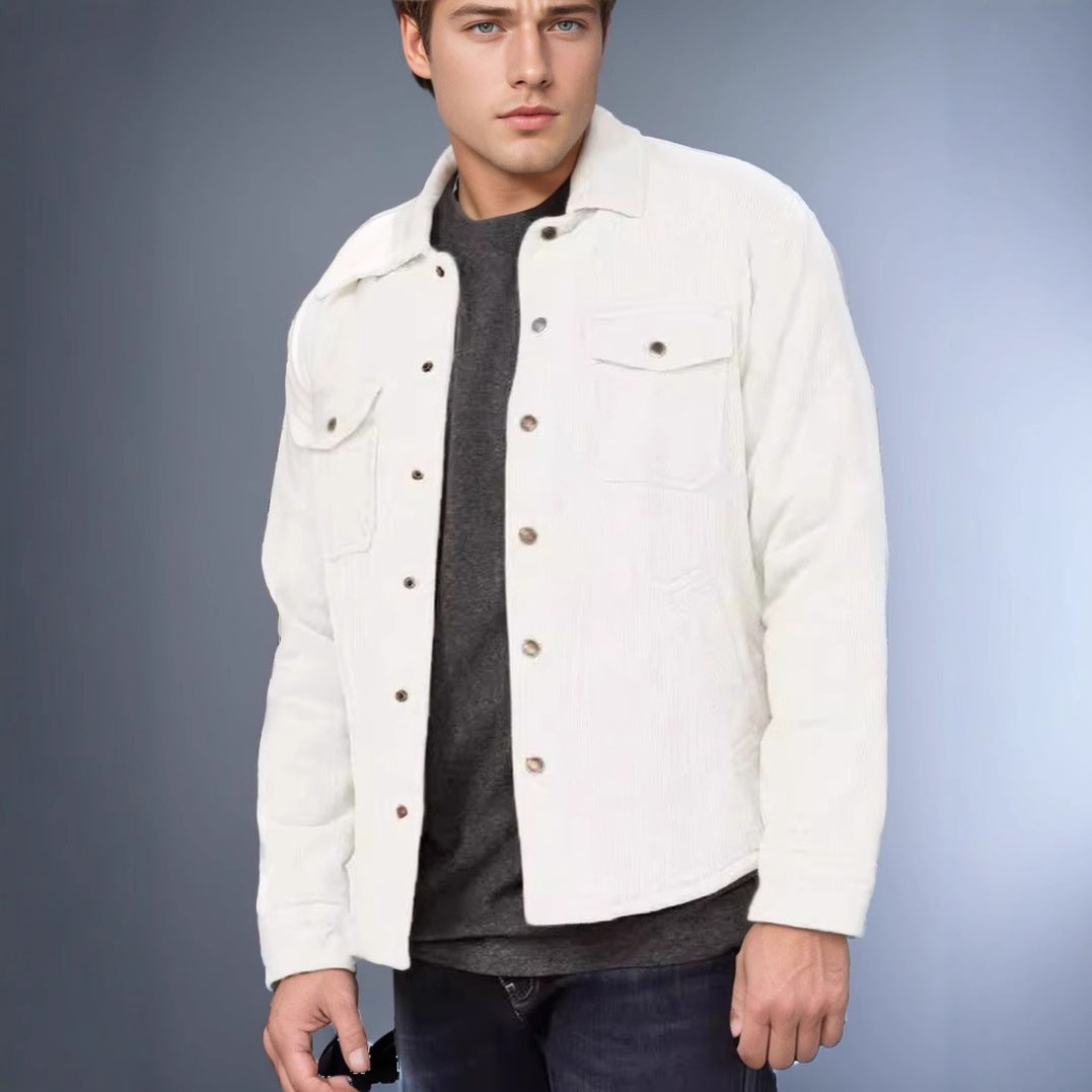 Herren Cordjacke mit praktischen Brusttaschen und weichem Innenfutter R&B