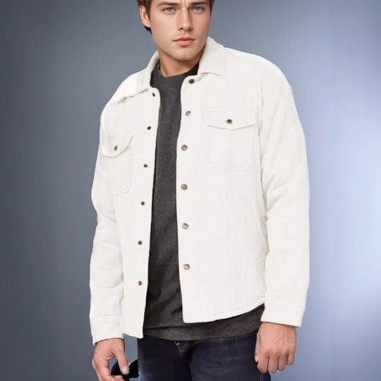Herren Cordjacke mit praktischen Brusttaschen und weichem Innenfutter R&B