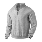 Herren Strickpullover mit Reißverschluss und strukturiertem Design R&B