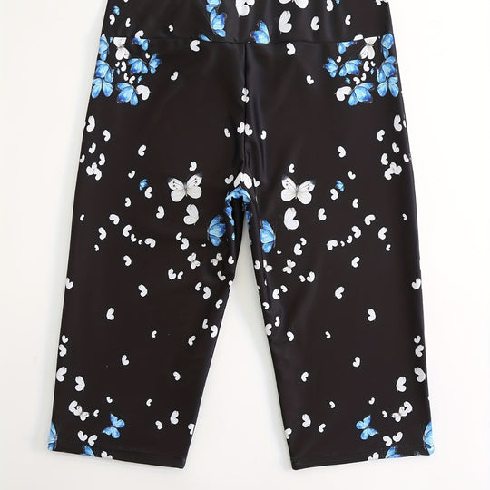 Damen Sportliche Badeshorts mit Blumendesign R&B