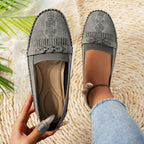 Damen Mokassins mit modischem Fransen-Design und atmungsaktivem Obermaterial R&B