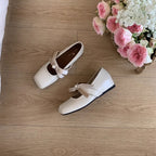 Damen Modische Ballerinas mit elegantem Schleifenakzent und feiner Perlenverzierung R&B