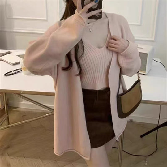 Damen Weicher Langarm-Cardigan mit Knopfleiste und bequemer Passform R&B