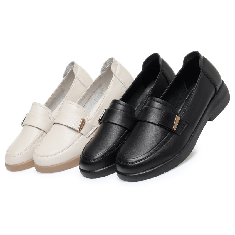 Damen Komfortable Mokassins mit modischem Riemen und rutschfester Sohle R&B
