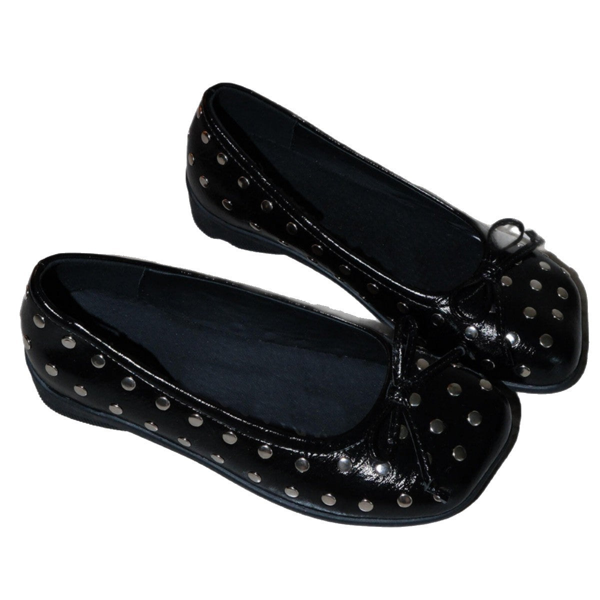 Damen elegante Ballerinas mit modischem Nieten-Detail R&B
