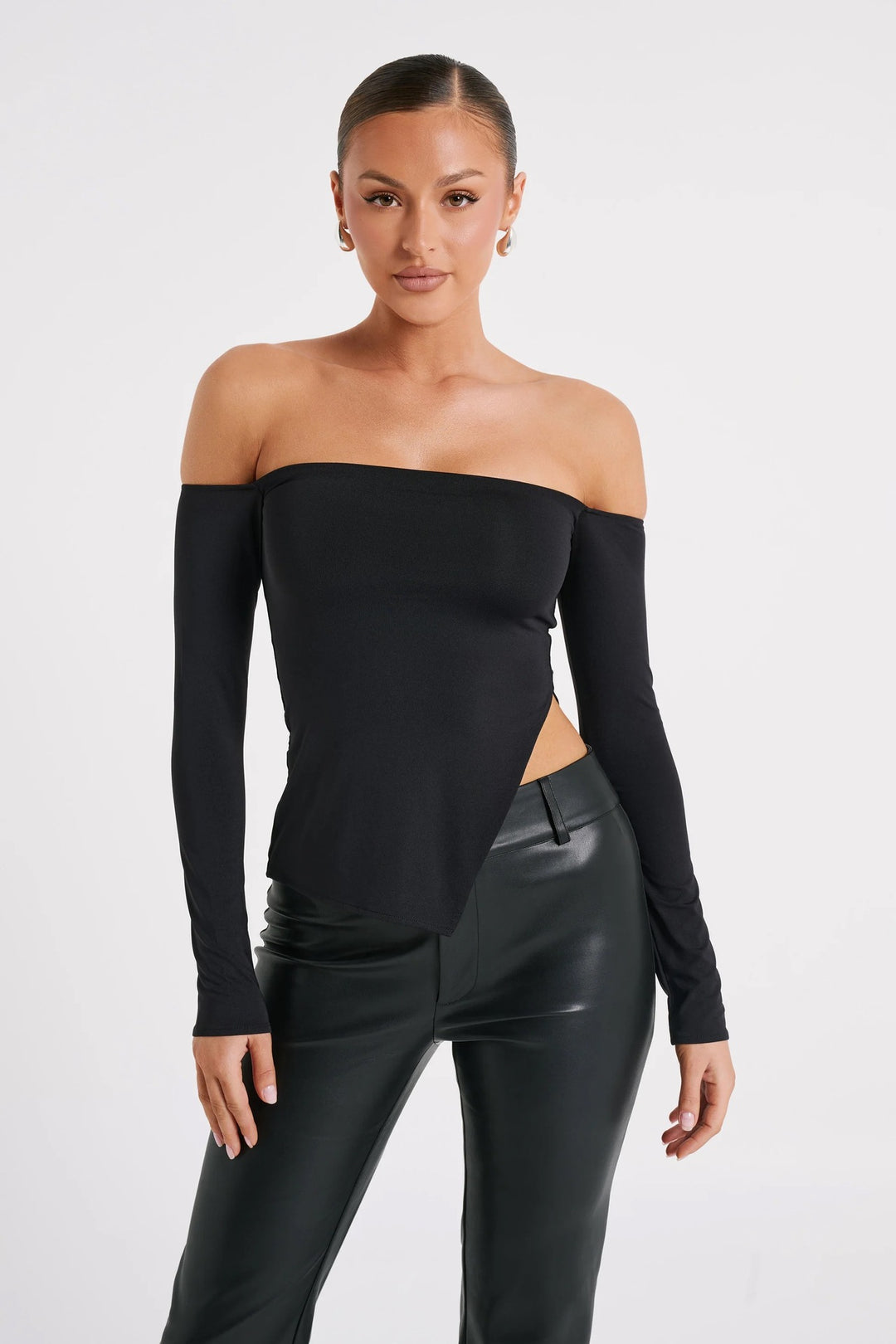 Damen Off-Shoulder Langarmtop R&B