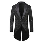Herren eleganter Paillettenblazer mit luxuriösen Details R&B