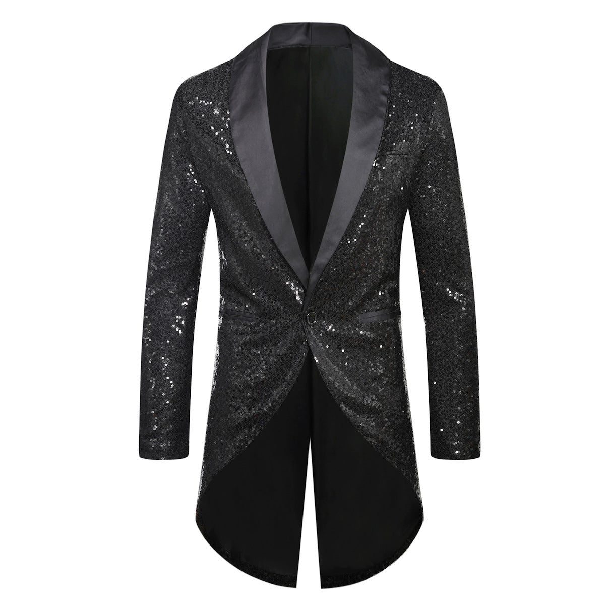 Herren eleganter Paillettenblazer mit luxuriösen Details R&B