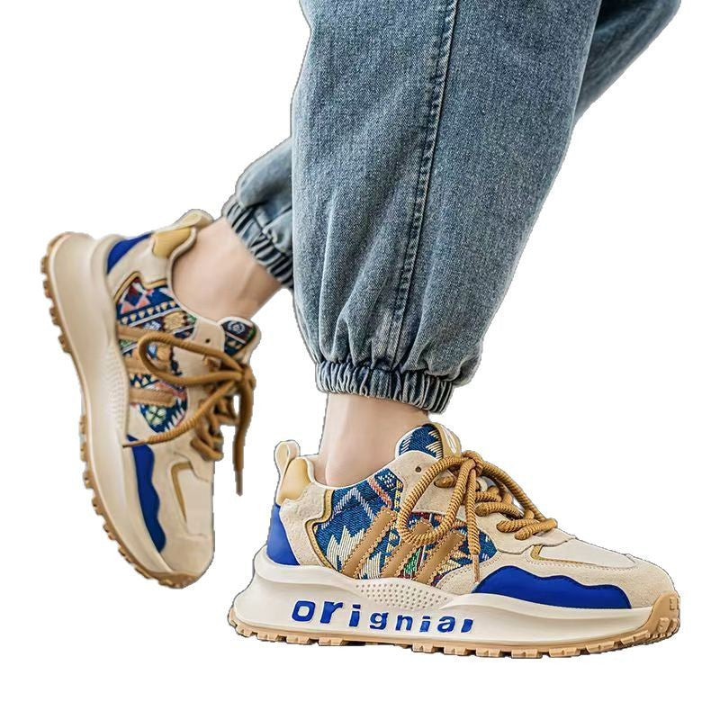 Damen Bequeme und modische Sneakers mit farbiger Stickerei R&B