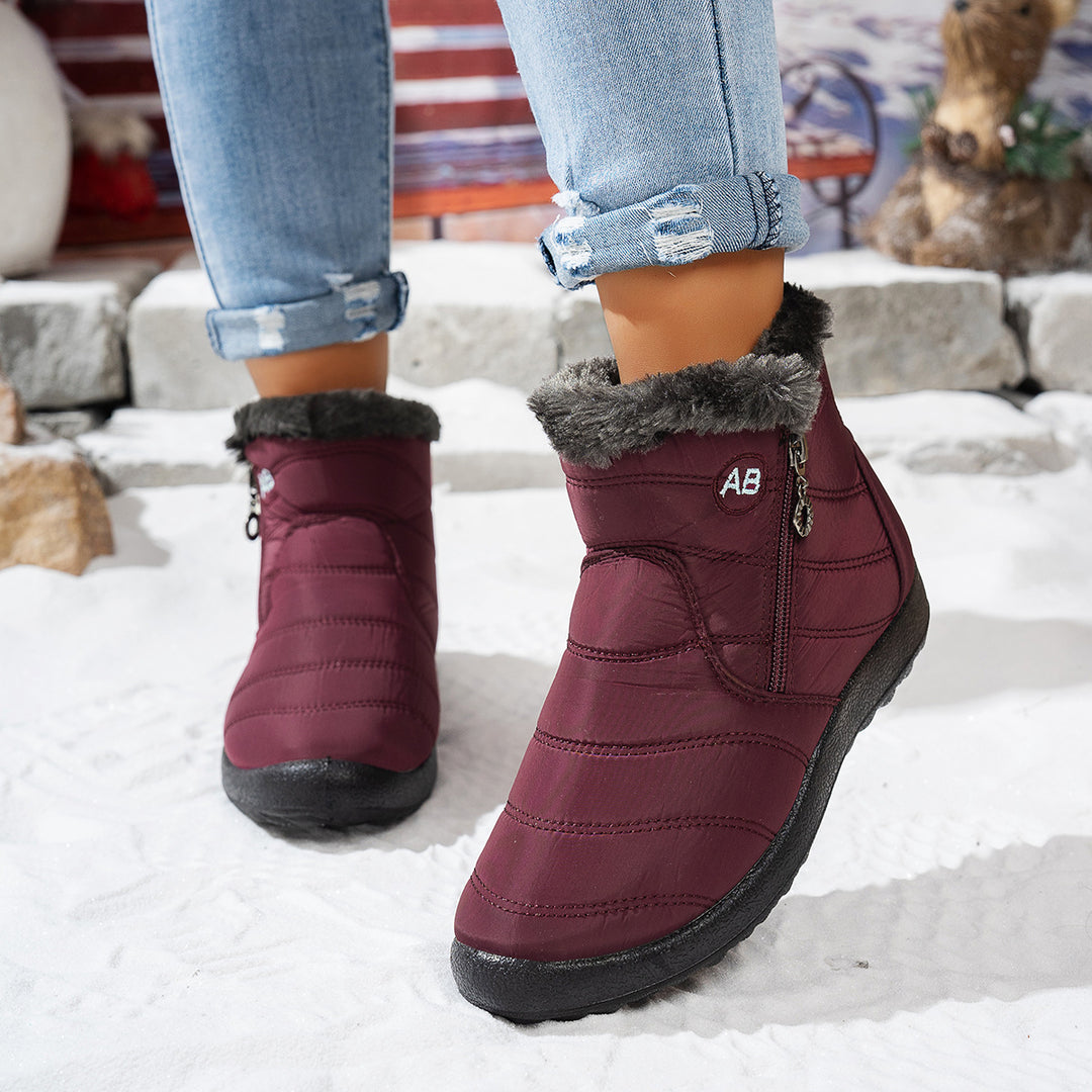 Damen Winterstiefel mit praktischem Reißverschluss und kuscheligem Innenfutter R&B