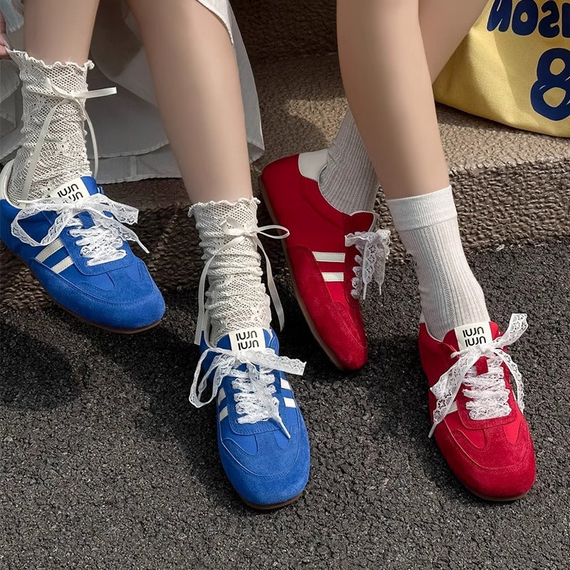 Damen modische Sneakers mit luxuriösem Obermaterial und rutschfester Sohle R&B