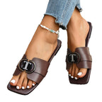 Damen Riemensandalen mit modischer Schnallen-Applikation R&B