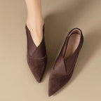 Damen elegante spitze Absatzschuhe mit geschwungenem Design R&B