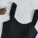 Damen Strandkleid mit Rüschendetails und verstellbarem Rücken R&B