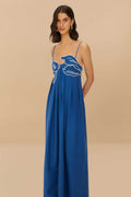 Damen Maxikleid mit kreativem Fischdesign EB