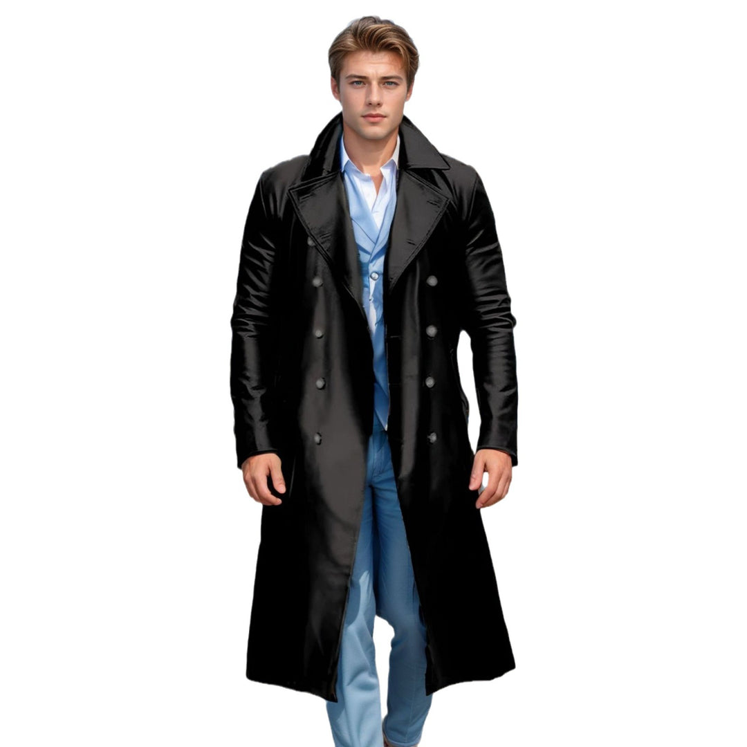 Herren Eleganter und glänzender Trenchcoat R&B