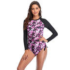 Damen Rashguard mit langem Arm und stylischem Print R&B