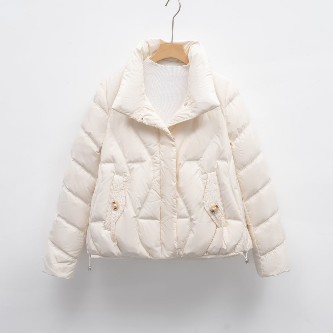 Damen gesteppte Winterjacke mit hochschließendem Kragen R&B