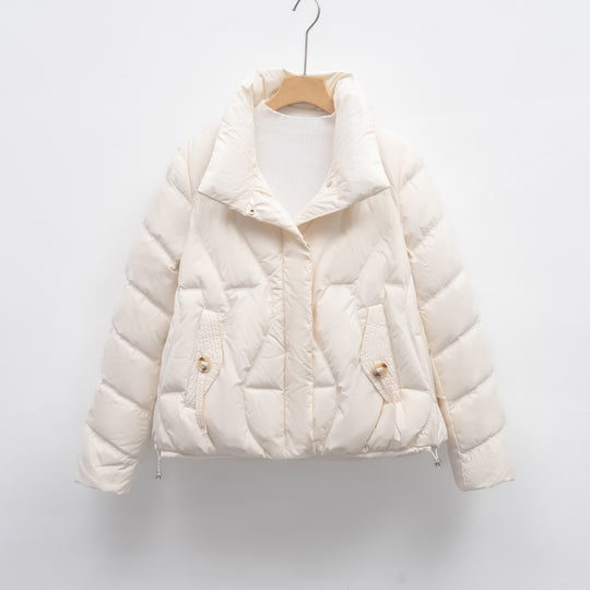 Damen gesteppte Winterjacke mit hochschließendem Kragen R&B