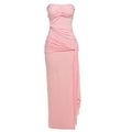 R&B | Rückenfreies Röhrentop-Kleid mit Seitenschlitz