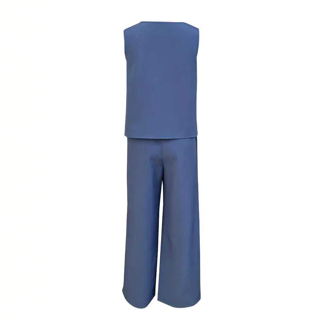 Damen weiches Oberteil und elegante weite Hose R&B