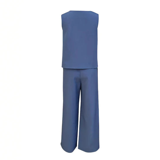 Damen weiches Oberteil und elegante weite Hose R&B