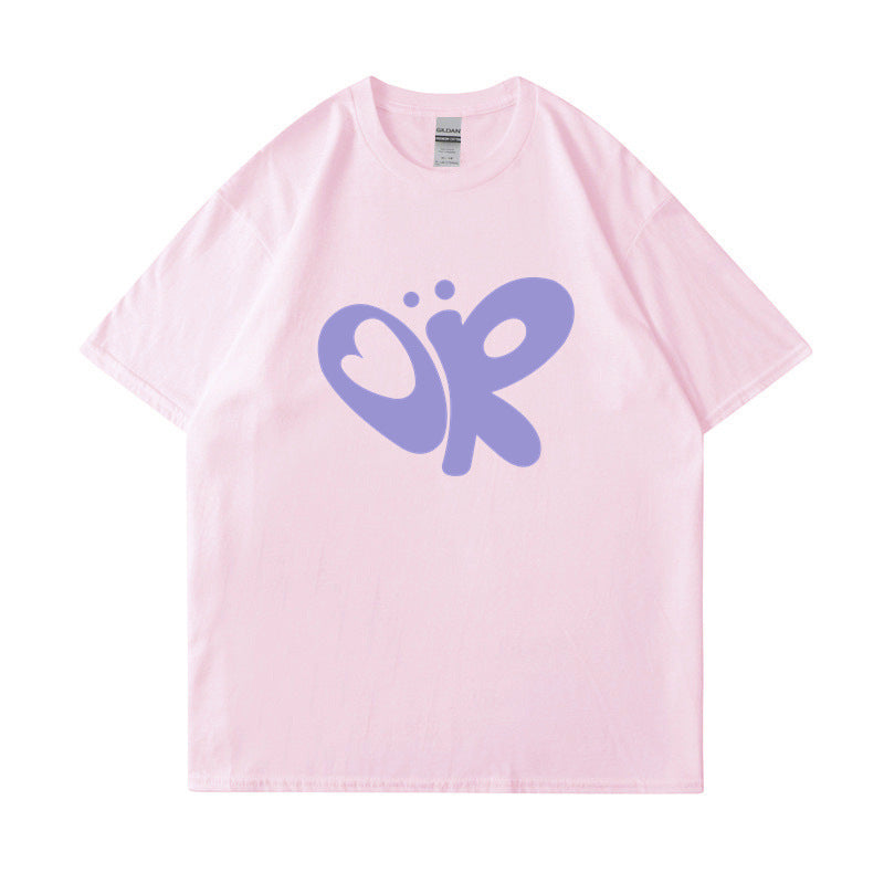 Damen lässiges T-Shirt mit einzigartigem Grafikdruck R&B