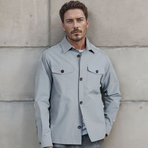 Herren lässige vielseitige Sommerjacke mit praktischen Brusttaschen und regulierbarem Bund R&B