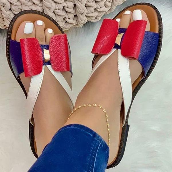 Damen Bequeme Sandalen mit auffälligem Schleifendetail R&B