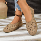 Damen Ballerinas mit modischem Lochdesign und rutschfester Sohle R&B