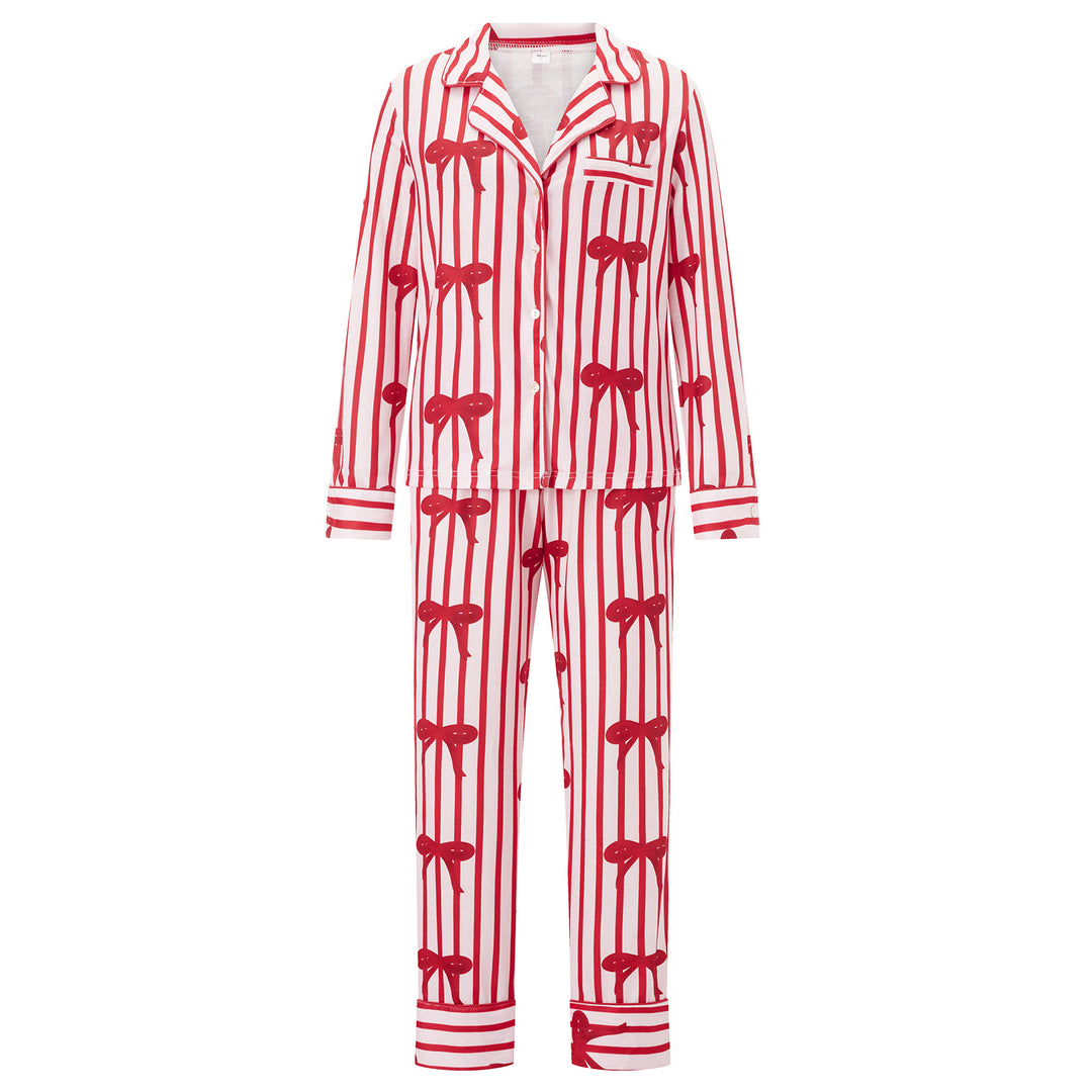 Damen Pyjama mit festlichem Design R&B