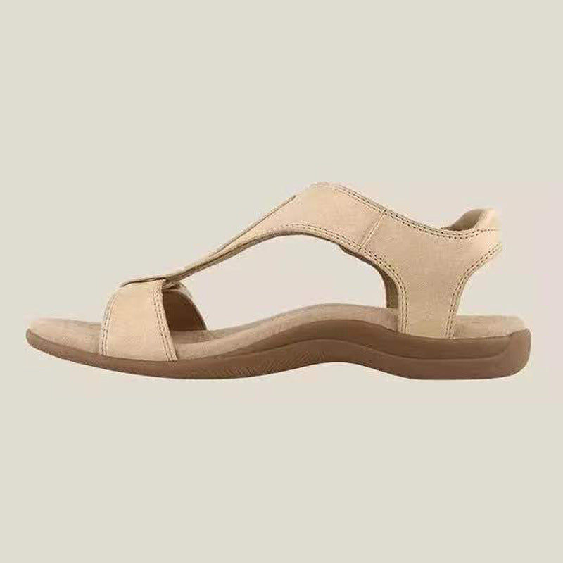 Damen Bequeme Sandalen mit verstellbaren Riemen und anatomischem Fußbett R&B