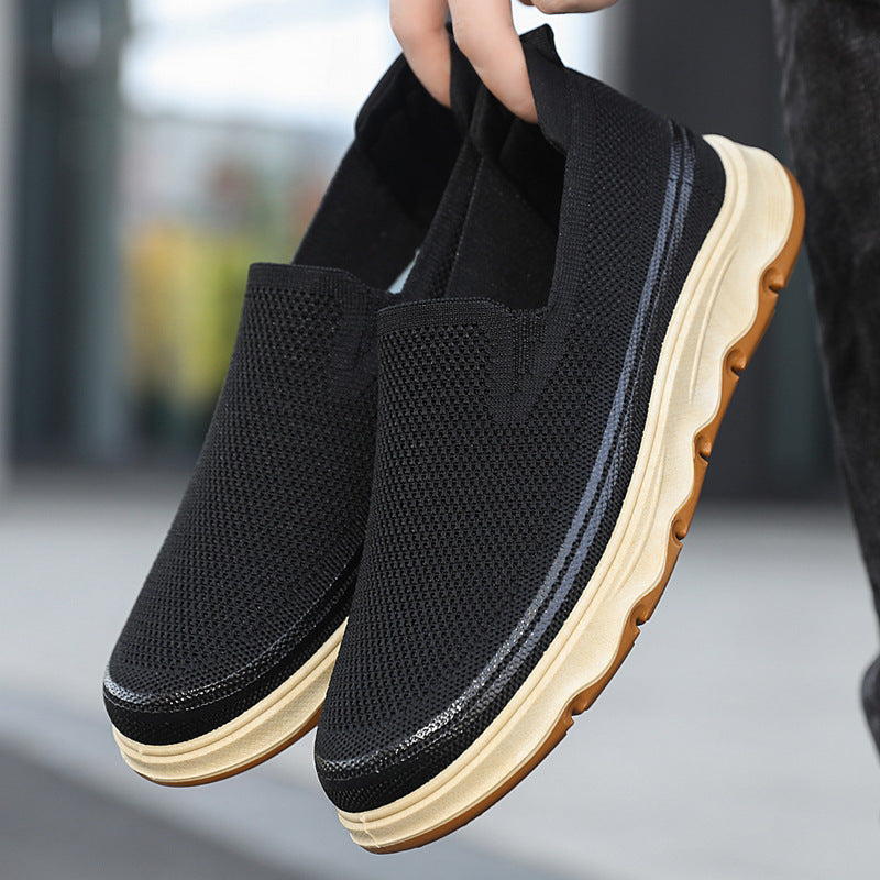 Damen Slip-On Freizeitschuhe mit atmungsaktivem Obermaterial und rutschfester Sohle