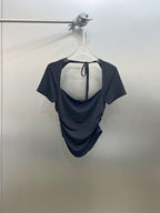 Damen Stretchbluse mit dekorativem Rückenausschnitt R&B