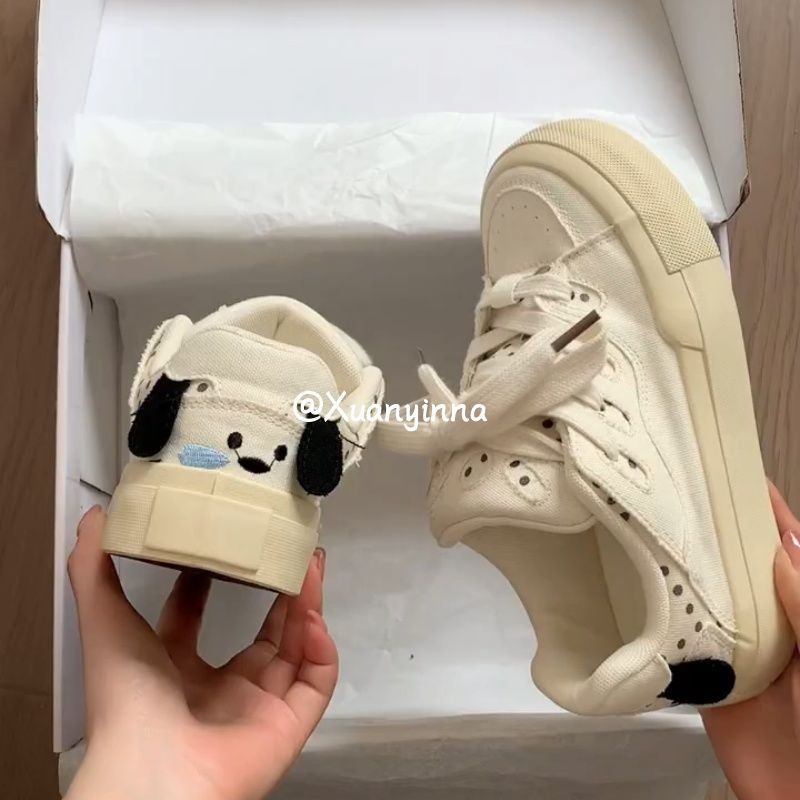 Damen Canvas Sneakers mit flexibler Gummisohle und atmungsaktivem Obermaterial