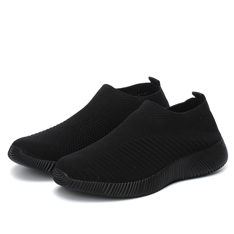 Damen atmungsaktive Slip-On Sneakers mit elastischem Obermaterial