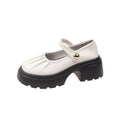 Damen elegante Mary Jane Absatzschuhe mit dekorativem Knopfdetail R&B