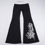 Damen Flared Yoga-Hose mit floralem Druck und hohem Bund R&B