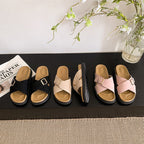 Damen Komfortable Mules mit modischem Schnallen-Detail
