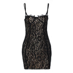 Damen Spitzenbodycon-Kleid R&B