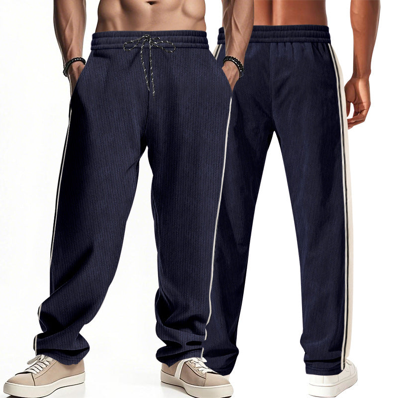 Herren Bequeme Freizeithose mit seitlichen Streifen und elastischem Bund R&B
