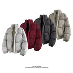 Damen Stylische Daunenjacke mit hoher Kragen und elastischen Ärmelabschlüssen R&B