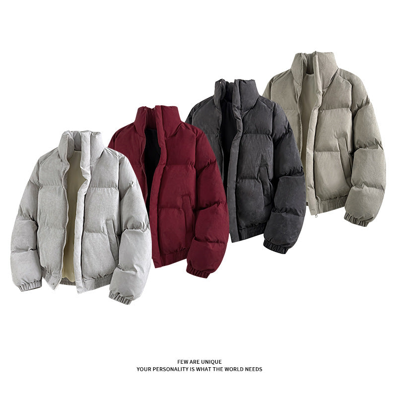 Damen Stylische Daunenjacke mit hoher Kragen und elastischen Ärmelabschlüssen R&B