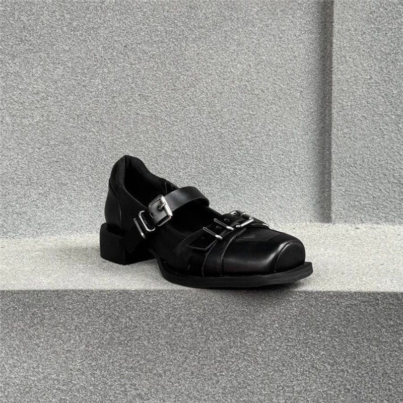 Damen elegante Schnürschuhe mit modischer Schnallenverzierung R&B