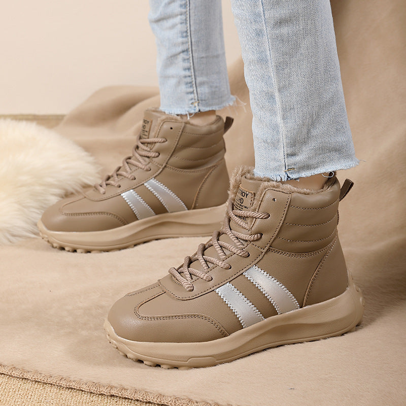 Damen Hohe und isolierte Winterstiefel mit rutschfester Sohle