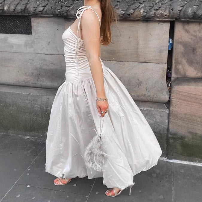 Damen Elegantes Abendkleid mit schulterfreiem Design und fließendem Rock R&B