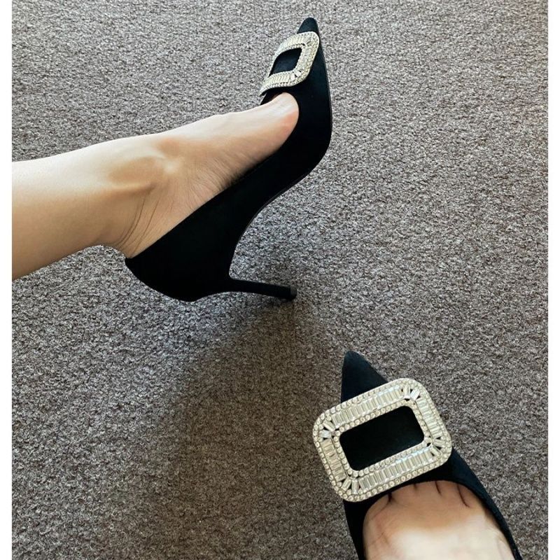 Damen elegante High Heel Pumps mit glamourösem Strassakzent R&B