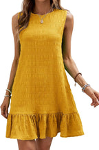 Damen Sommerliches Kleid mit Volantabschluss und strukturierter Oberfläche R&B