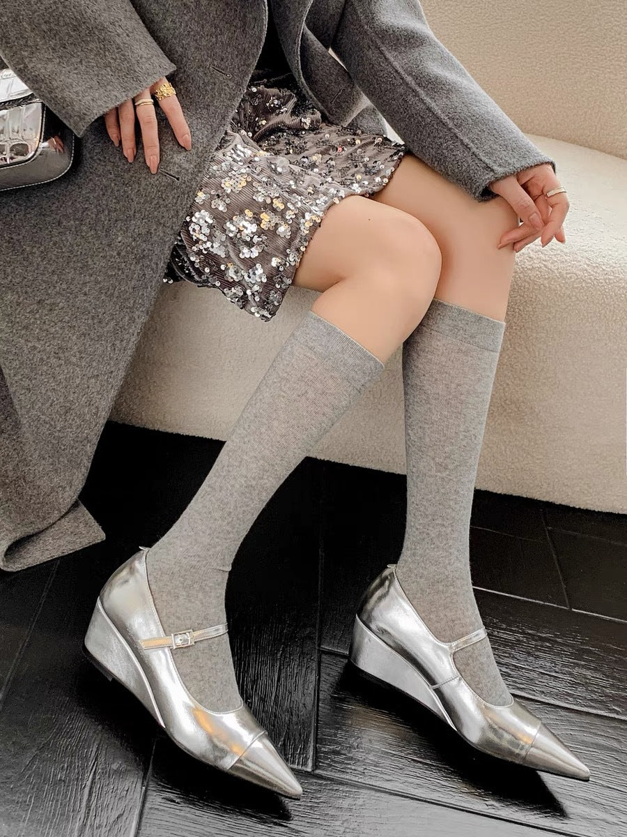 Damen spitze Wedge-Pumps mit verstellbarem Riemchen R&B